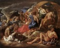 Helios und Phaeton mit Saturn und die vier Jahreszeiten klassische Maler Nicolas Poussin